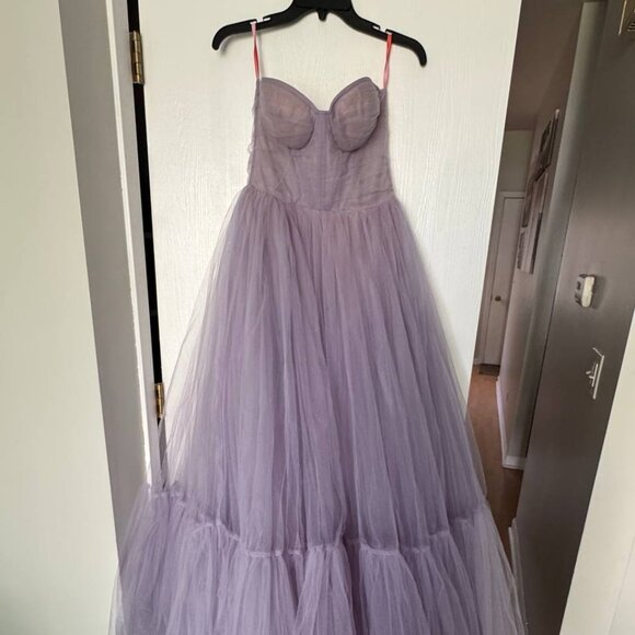 Milla Lavender Sheer Maxi Tulle Dress - Picture 8 of 8